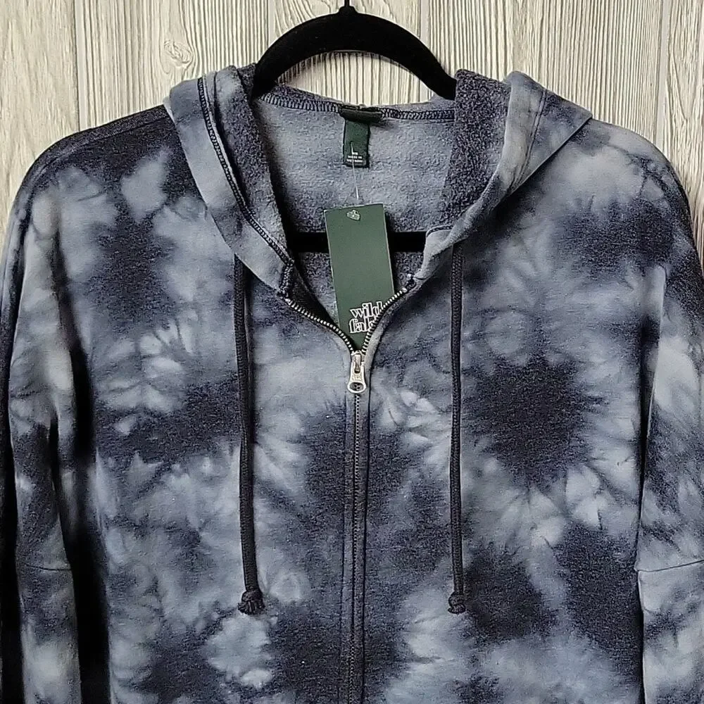 Wild Fable Long Full-Zip Tie Dye Hoodie Womens Size XS NWT - Picture 2 of 8